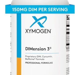 XYMOGEN Dimension 3 - Suplemento de DIM com Curcumin e BioPerine para Equilíbrio Hormonal e Detoxificação
