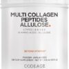 Pó de Colágeno Multi Peptídeos Codeage com Allulose - 5 Tipos para Suporte Ósseo e Articular