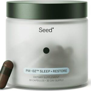 Seed PM-02 Sleep + Restore - Suplemento Vegano com Melatonina Bioidêntica e Ashwagandha para Sono Restaurador