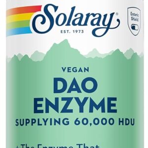 Solaray DAO Enzima Digestiva Vegan - Quebra a Histamina para Conforto Digestivo