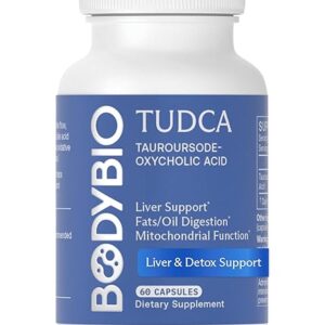 BodyBio TUDCA 60 Cápsulas - Suplemento para Saúde Hepática e Desintoxicação Eficiente
