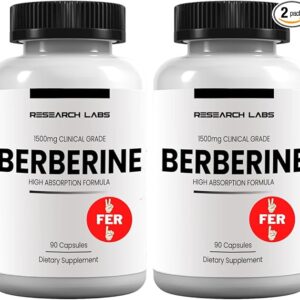 Berberina de Alta Absorção 500mg - Suporte Clínico para Glicose e Saúde Metabólica