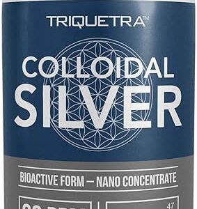 Prata Coloidal Bioativa Triquetra Health 8 oz - Suporte Imunológico com Nano Íons 30 PPM