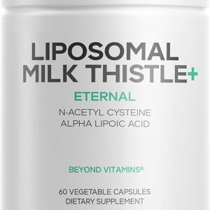Suplemento Codeage Liposomal Milk Thistle+ com Silymarin e NAC - Suporte Avançado ao Fígado e Antioxidantes