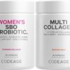 Pacote de Cápsulas de Colágeno Multi e Probióticos para Mulheres - Beleza e Saúde Digestiva