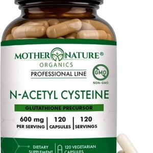 NAC 600mg com Glutationa - Antioxidante Poderoso para Fígado e Saúde Respiratória