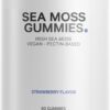 Gummies de Irish Sea Moss Veganas com Sabor de Morango - Suplemento Nutricional 300mg
