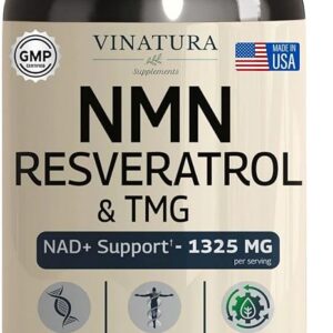 Suplemento VINATURA NMN Complex 1325MG - Aumente sua Energia e Longevidade com NMN e Resveratrol