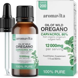 Óleo de Orégano Orgânico Aromavita 30ml - 100% Puro para Suporte Imunológico Natural
