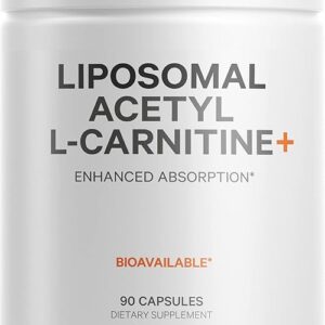 Codeage Acetyl-L-Carnitina 500 mg em Cápsulas - Suplemento Lipossomal para Melhor Absorção e Energia