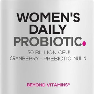 Suplemento Probiótico Diário para Mulheres com 50 Bilhões CFUs e Cranberry - 30 Cápsulas