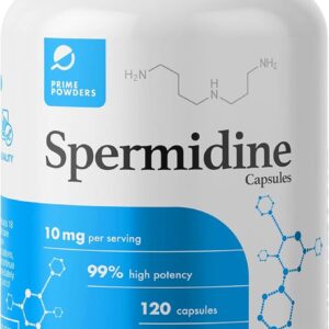 Cápsulas de Spermidina 99% - Suporte Anti-Envelhecimento e Saúde Celular com 120 Cápsulas