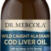 Óleo de Fígado de Bacalhau Selvagem Dr. Mercola 200 ml - Ômega-3 para Saúde Cerebral e Imunidade
