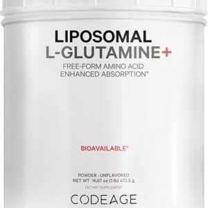 L-Glutamina em Pó Codeage 16.67 oz - 5000 mg por Dose para Recuperação Muscular e Imunidade