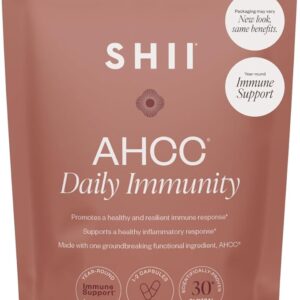 Suplemento Vegano SHII AHCC Daily Immunity com Cogumelos Shiitake - 30 Dias de Suporte Imunológico