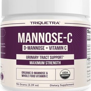 Suplemento de D-Mannose Orgânico com Vitamina C - Suporte Natural para Saúde Urinária