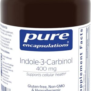 Indole-3-Carbinol Pure Encapsulations 400 mg - Suporte à Saúde Celular e das Mamas