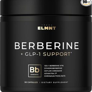 Suplemento Natural de Berberina ELMNT 1500mg - Controle de Apetite e Perda de Peso Eficaz