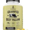 Cápsulas de Talo de Carne de Vaca Alimentada com Grama 3000mg - Suporte Ósseo e Imunológico
