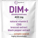 Suplemento DIM+ 240 Cápsulas com Óleo de Semente de Abóbora - Equilíbrio Estrogênico e Antioxidante
