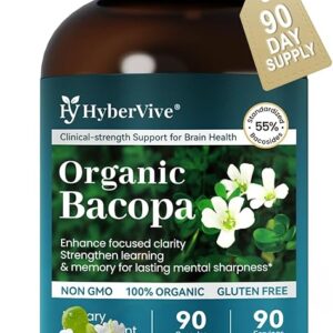 Bacopa Monnieri 300mg - Suplemento Natural para Memória e Foco Cognitivo com 90 Cápsulas