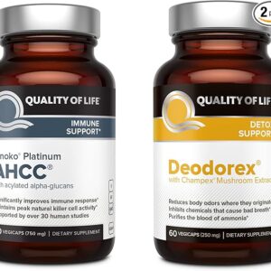 Combo de Suporte Imunológico e Detox com Cogumelo AHCC - Quality of Life