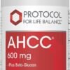 Protocol AHCC 600 mg - Suplemento Vegano para Suporte ao Fígado e Imunidade com Beta-Glucano
