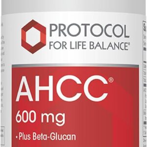 Protocol AHCC 600 mg - Suplemento Vegano para Suporte ao Fígado e Imunidade com Beta-Glucano