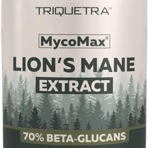 MycoMax Lions Mane Extract 8 oz - Potência Máxima com 70% de Beta-Glucanos para Clareza Mental