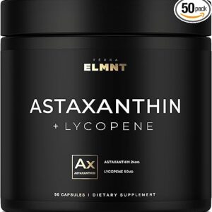 Astaxanthin 24mg + Lycopene 50mg - Suplemento Natural para Saúde da Pele e Antioxidante
