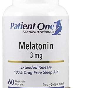 Melatonina 3 mg Patient One - 60 Cápsulas para Sono Reparador e Relaxamento Natural