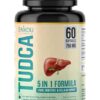 SAIKOU HERBS TUDCA 750mg - Suplemento 5 em 1 para Saúde Hepática com Cardo Mariano e Ginseng