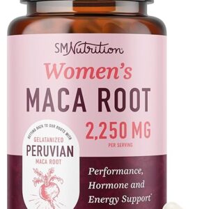Cápsulas de Maca Orgânica para Mulheres - Suporte à Energia e Equilíbrio Hormonal com 2250mg