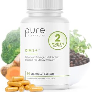 DIM 3+ Pure TheraPro Rx 60 Cápsulas - Suporte Eficaz à Metabolização do Estrogênio e Saúde Hormonal