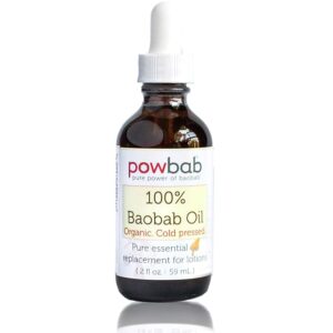 Óleo de Baobab Orgânico powbab 2 oz - Hidratação Profunda para Pele, Cabelo e Unhas