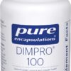 Suplemento Vegano Pure Encapsulations DIMPRO 100 - Diindolilmetano para Saúde da Mama, Cervical e Próstata