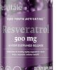 ResVitále Resveratrol 500 mg - Suplemento Antioxidante para Saúde Cardiovascular em Cápsulas Veganas