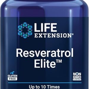 Life Extension Resveratrol Elite 30 Cápsulas - Antioxidante Para Saúde Cardiovascular e Envelhecimento Saudável