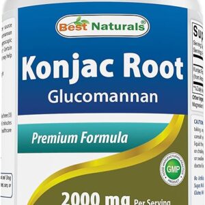 Konjac Root 2000mg da Best Naturals - Suporte Eficaz à Digestão e Controle de Peso