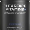 Suplemento Vitamínico para Pele Codeage Clearface - Ácido Pantotênico e Niacina em 90 Cápsulas