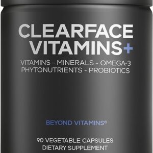 Suplemento Vitamínico para Pele Codeage Clearface - Ácido Pantotênico e Niacina em 90 Cápsulas