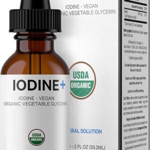 Iodo Orgânico Certificado USDA em Gotas - 250 Mcg por Dose para Saúde Ideal