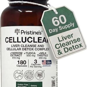 Complexo de Limpeza e Desintoxicação Hepática CelluClean PRISTINE'S - Suporte Biliar Vegano em Cápsulas