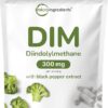 DIM Active Supplement 300mg com Extrato de Brócolis e Pimenta Preta - Suporte ao Metabolismo Estrogênico