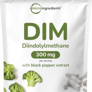 DIM Active Supplement 300mg com Extrato de Brócolis e Pimenta Preta - Suporte ao Metabolismo Estrogênico