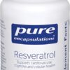Suplemento de Resveratrol Pure Encapsulations - Antioxidante para Saúde Cardiovascular e Celular com 120 Cápsulas