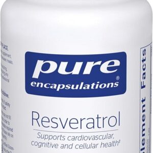 Suplemento de Resveratrol Pure Encapsulations - Antioxidante para Saúde Cardiovascular e Celular com 120 Cápsulas