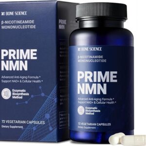 Suplemento BONE SCIENCE Prime NMN 250mg - Aumento de NAD+ e Energia Celular Vegano