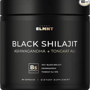 Shilajit TERRA ELMNT 60 Cápsulas - Aumente Energia e Performance Masculina com Super Ingredientes