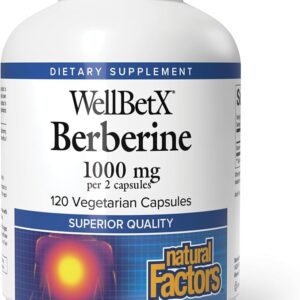 WellBetX Berberine 120 Cápsulas - Suporte Vegano à Saúde Metabólica e Cardíaca